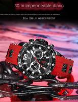 POEDAGAR Multifunción nuevo hombre reloj de silicona con reloj de cuarzo - details 12