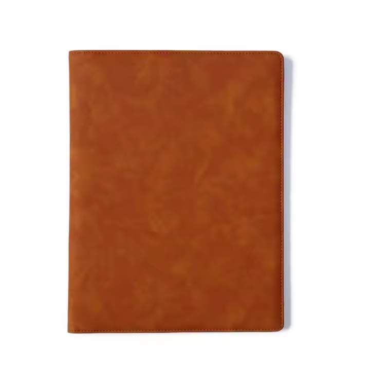 Carpeta de conferencias con Clip de cuero A4, carpetas de archivos de contrato Vintage multifuncionales, almacenamiento de archivos, libro de datos - 1
