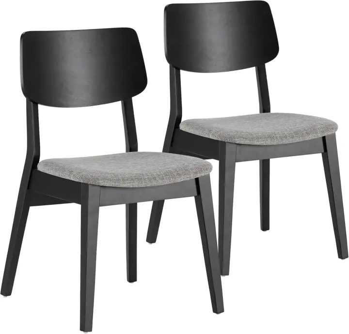 Pack 2 sillas Susi Color Nogal, Madera Maciza, 49 cm (Ancho) 52 cm (Profundo) 82 cm (Alto) - 1