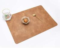 Mantel retro resistente al calor de cuero PU para mesas de comedor, mantel antideslizante, portavasos - details 12