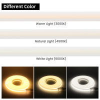 Tira de luces LED COB de neón, cinta de diodo impermeable con interruptor, enchufe de alimentación de la UE, CA de 220V, 288LED/m, FOB de alta densidad, RA90 - details 9