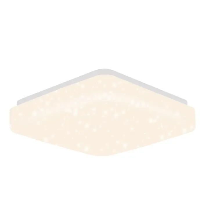 CBJKTX Lámpara de techo LED dormitorio 15W cielo estrellado 21cm blanco cálido lámpara de pasillo cuadrado pasillo estrella - 1