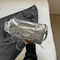 Bolso de mano con lazo plisado para niña, bolso de hombro con pajarita de Balletcore de estilo coreano, bolso de compras Y2K de cuero PU - details 6