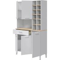 0F9940A - Alacena de Cocina, aparador Comedor, recibidor, Mueble Auxiliar 4 Puertas + 1 Cajon y Estante Interior - details 35