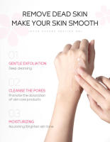 LAIKOU Exfoliante facial, gel exfoliante, blanqueamiento hidratante, Sakura Japón, elimina puntos negros, acné, desintoxica y - details 2