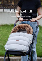 Bolsa para cochecito para clima frío, saco impermeable para cochecito de niño pequeño que se adapta a la mayoría de los cochecitos, gris, longitud 92 cm - details 0