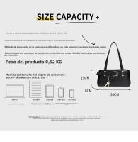 Bolso de hombro para las axilas Bolso de locomotora con bloqueo de cinturón retro Bolso de viaje de moda - details 2