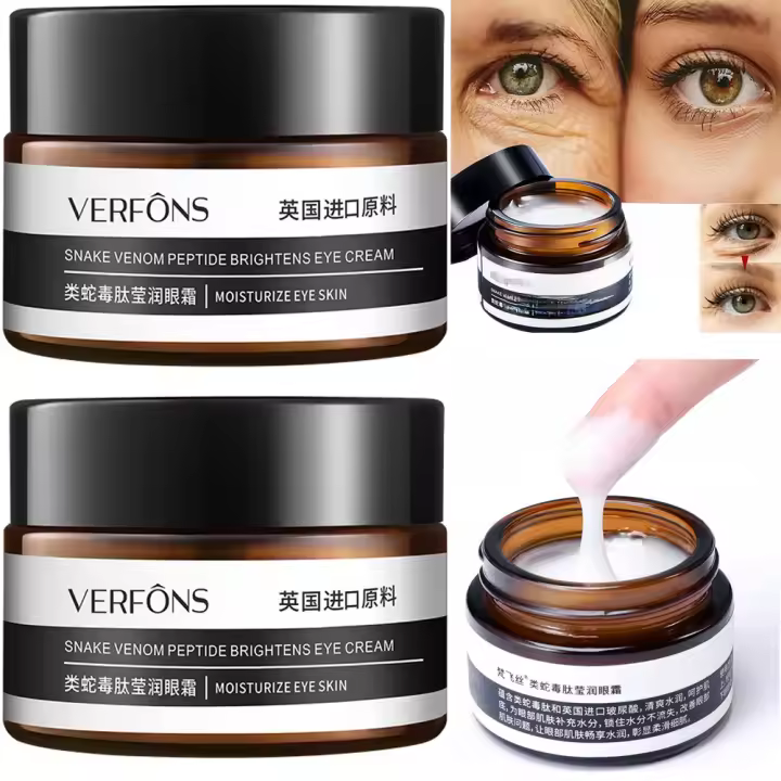 Crema de Ojos de Veneno de Serpiente Verfons 30G Alivio Inmediato de Bolsas de Ojos - 1