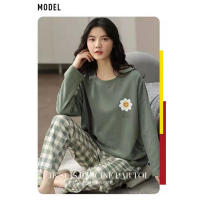 Nuevo Conjunto De Pijamas Para Mujer Con Estilo De Primavera Y Otoño Manga Larga Talla Grande Pijama De Invierno De Poliéster - details 5