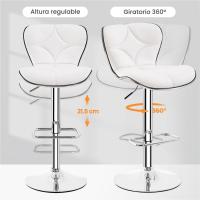 Moderno de Cocina Altura Ajustable con Respaldo de Forma Concha Giratorio 360 ° - details 4