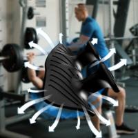 1 par de empuñaduras ergonómicas para levantamiento de pesas, guantes antideslizantes en forma de panal para entrenamiento, guantes de gimnasio, empuñaduras de palma de silicona elásticas gruesas, dominadas - details 14