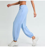 Otoño Invierno nuevos pantalones deportivos de cintura alta Modal suave Jogger correr entrenamiento suelto Casual Fitness pantalones largos - details 18