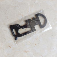 Llave de Camping Accesorios Herramientas al Aire Libre en Acero Inoxidable Clip de Carabiner Abrebotellas Llavero Anillo Multifuncional Card Tool - details 12