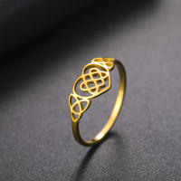 Anillo de Trébol Irlandés COOLTIME Joyería de Amuleto de Bruja para Mujeres - details 6