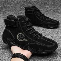 Zapatillas de deporte para hombre, botas cortas de felpa para deportes de senderismo al aire libre, zapatos informales de fondo suave para hombre, zapatos cómodos de marca originales - details 10