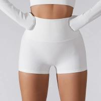 Pantalones cortos de ejercicio ajustados a la cintura, pantalones de yoga desnudos para levantamiento de cadera, leggings deportivos ajustados de cintura alta para mujer - details 1