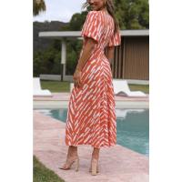 Vestido Informal para Mujer Corte en A, Cintura Alta, Cuello en V, Sexy, Bohemio, Vestido Midi de Verano con Mangas Abullonadas, Elegante Vestido de Fiesta Vintage 2025 - details 13
