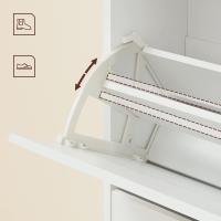 Armario de Madera de 3 Pisos Diseño con 3 Puertas Abatibles Ideal para Entrada Estrecha, Pasillo, Sala de Estar 60 x 24 x 120 cm Marrón Rústico - details 38