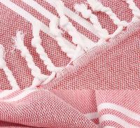 Toalla de playa de gran tamaño para baño a rayas turcas con borlas, súper absorbente, suave y fácil de cuidar, 100% algodón, adecuada para viajes - details 3