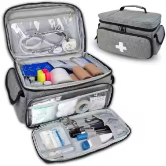 Bolsa pequeña de almacenamiento de medicamentos portátil, kit de emergencia médica, caja de almacenamiento de medicamentos, kit médico - 1