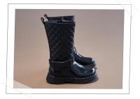 Botas con cremallera lateral para niñas, zapatos informales versátiles para pasarela, antideslizantes, color negro brillante, 2024 - details 8