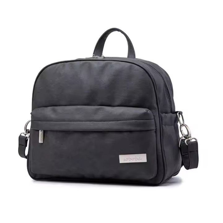 Soboba-mochila de moda sólida para el cuidado, bolso para cambiar pañales multifunción impermeable para madre, elegante - 1