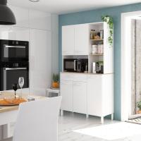 Alacena de Cocina Mueble Auxiliar de 3 Puertas y 1 Cajón Acabado en Blanco Artik y Roble Canadian - details 24