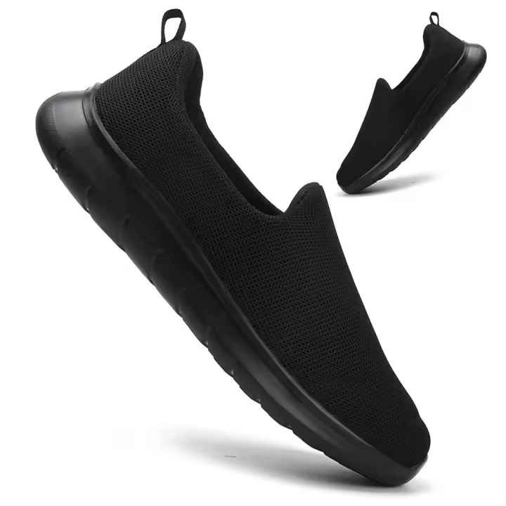Zapatos de malla ligeros y transpirables para hombre, zapatillas informales antideslizantes para caminar al aire libre, zapatos de conducción, talla grande - 1