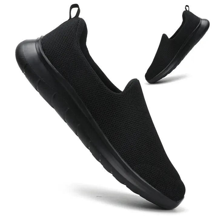 Zapatos de malla ligeros y transpirables para hombre, zapatillas informales antideslizantes para caminar al aire libre, zapatos de conducción, talla grande - 1