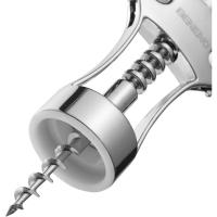 Abridor de vino fácil de utilizar con abrebotellas de cerveza Set Abrebotellas Premium 4 en 1 - Acero Cromado y Zinc, Asas Antideslizantes, Incluye Sacacorchos Al Vacío Guía Goteo Cortador, Ideal para Regalo y Enólogos - details 5