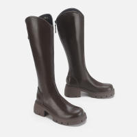 Nuevas Botas Altas De Punta Redonda Con Suela Gruesa Y Tacón Grueso Para Mujer, Botas Vaqueras Occidentales Para Mujer. - details 14