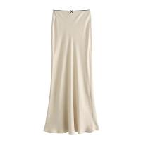 Faldas largas para mujer, falda Midi elegante de fiesta de noche con mariposa, moda plisada, color Beige y negro, verano y otoño 2024 - details 7
