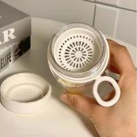 Taza de plástico transparente de 450ml, cuerda de elevación, botellas de agua y leche a prueba de fugas, botella de agua potable portátil a prueba de polvo, té de burbujas - details 3
