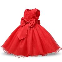 Elegante Vestido de Princesa para Niñas Talla de Flor Elegante Grandes Lazos - details 8
