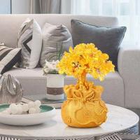 Cristal amarillo de la suerte, árbol de dinero Natural, estilo bonsái, riqueza, suerte, adornos artesanales Feng Shui - details 6