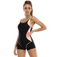 Traje De Baño De Un Pie Deportivo 2023 Talla Grande Mujer Traje De Natación Profesional Estilo Patchwork Para Surf Y Natación - details 6