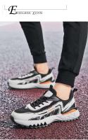 Logo al aire libre moda malla transpirable casual cuero reflectante zapatos para correr deportes de los hombres - details 18