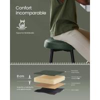 Juego de 2 Taburetes de Bar Taburetes de Cocina, Taburetes de Desayuno, Cuero Sintético con Costuras 76,2 cm de Alto, Silla Comedor, Fácil Montaje, Negro - details 52