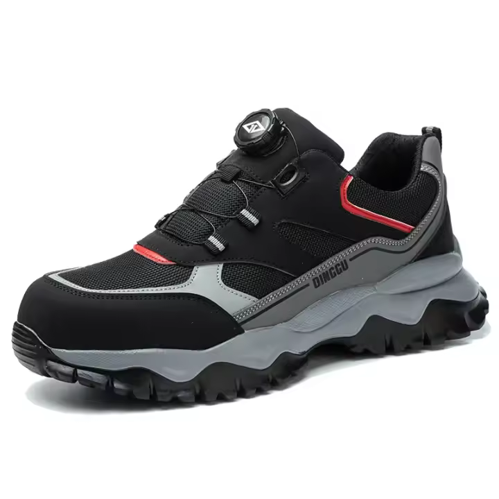 Zapatillas de seguridad ligeras y transpirables con puntera de acero, diseño antiperforación y antigolpes, zapatos de trabajo para hombres - 1