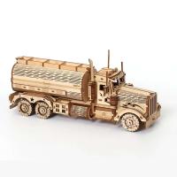 Rompecabezas de madera creativos para adultos y niños, conjunto de modelos de construcción DIY, montaje de camiones mecánicos 3D, coches Montessori, Kit de juguetes de escritorio - details 23