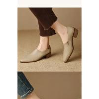 Zapatos de tacón alto para mujer, mocasines de punta redonda con cremallera, cómodos y minimalistas - details 6