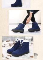 2025 Botas de nieve de mujer y cuero, zapatos de algodón, talla grande - details 0