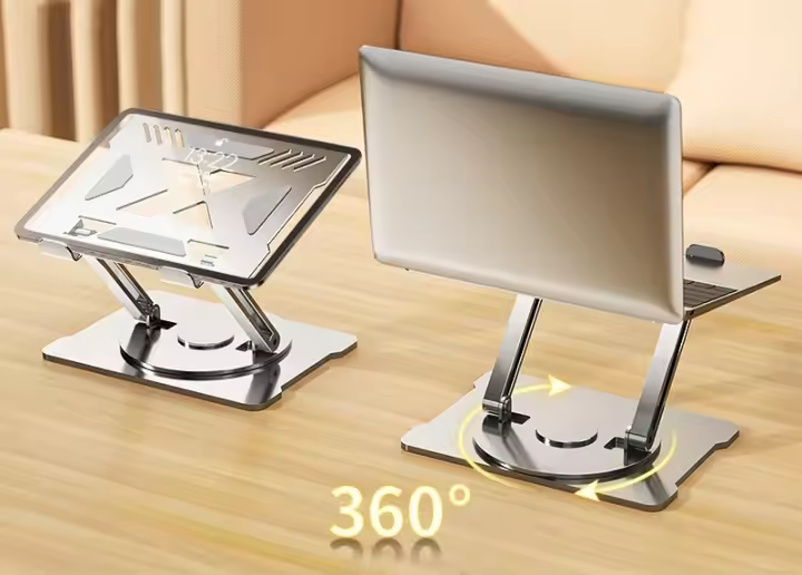 Soporte giratorio de 360 grados para ordenador portátil, base para ordenador con altura elevada - 1