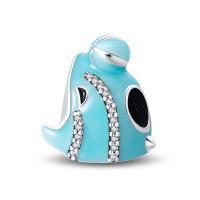 Plata de Ley 925, bonitos delfines de circo, cuentas que brillan en la oscuridad, compatibles con pulseras originales Pandora, abalorios, regalo de joyería para mujer - details 0
