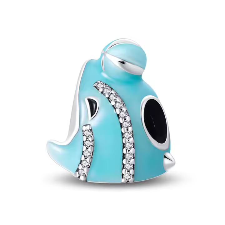 Plata de Ley 925, bonitos delfines de circo, cuentas que brillan en la oscuridad, compatibles con pulseras originales Pandora, abalorios, regalo de joyería para mujer - 1
