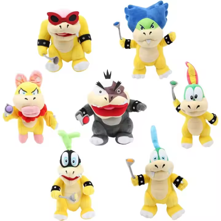 7 unids/set Koopalings muñecos de peluche de pie Larry Lemmy Wendy Iggy Ludwig Morton & Roy lindo Koopa figuras de peluche Juguetes - 1