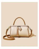 Bolso Tote de Gran Capacidad para Mujer - Herrajes Elegantes en Tono Dorado y Diseño Beige/Negro, Cierre de Cremallera, Correa Desmontable en Tono Dorado, Forro - Bolso Versátil para el Trabajo, Viajes y Uso Diario, Bolso Estructurado y Espacioso - details 1