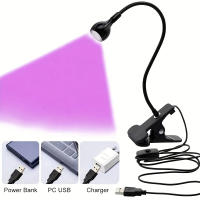 Pegamento UV multifuncional para manicura, lámpara multiusos con Clip e interruptor, luz púrpura, alta calidad - details 2
