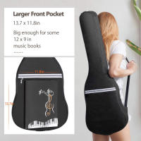 Bolsa para guitarra eléctrica, bolsa para guitarra acústica de 41 pulgadas, bajo, clásica y más - details 2