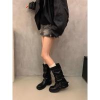 Botas Retro Nicho Talón Grueso, Botas Medias y Altas, Estilo Vaquero Occidental, Botas de Caballero, Otoño Temprano, Botas de Mujer Francesa - details 10